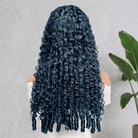 Burmese Curly HD Lace Super Natural Lace Frontal Human Hair Wigs Dark Emerald Green LINKTOWIG