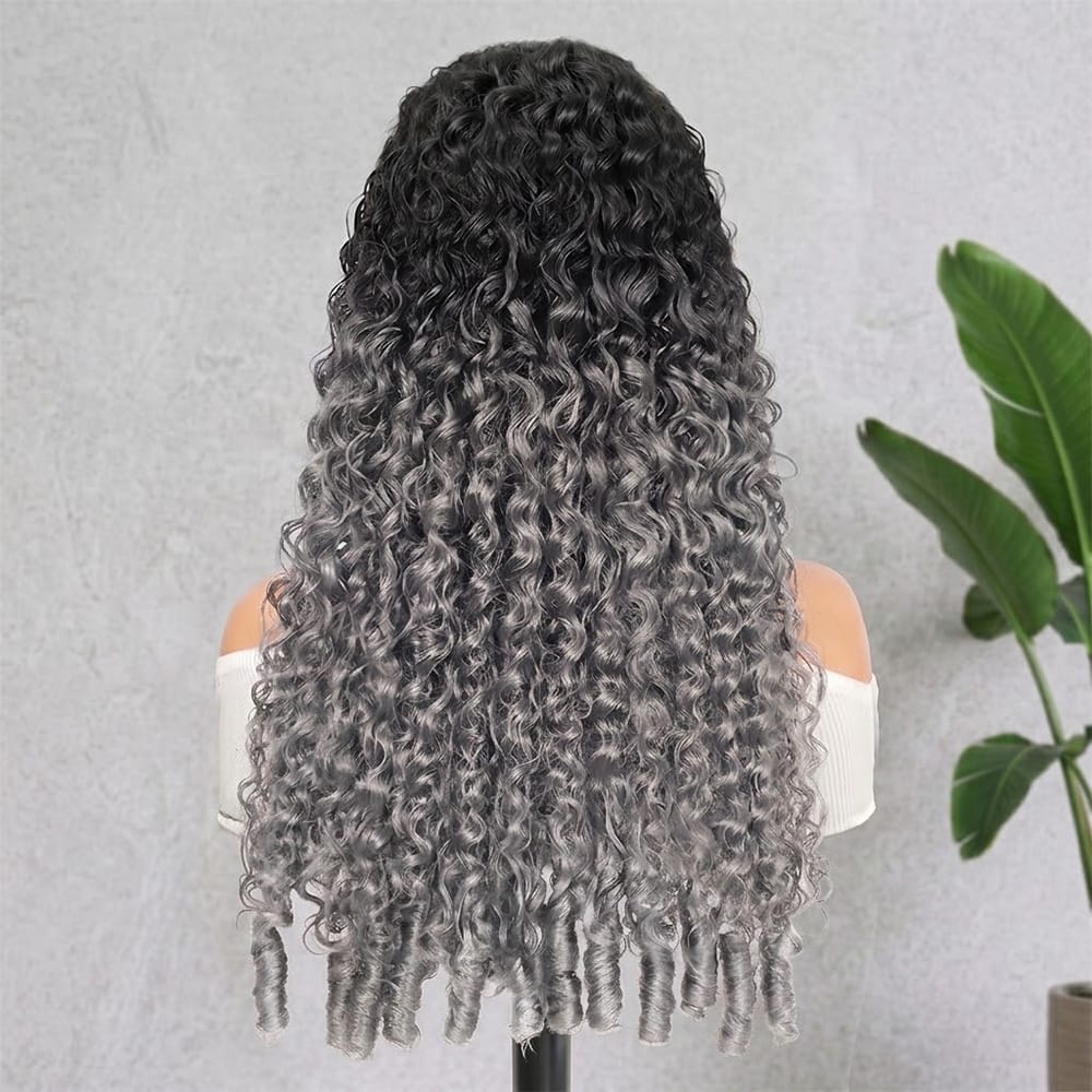 Burmese Curly HD Lace Super Natural Lace Frontal Human Hair Wigs Dark Roots LINKTOWIG