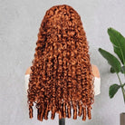 Burmese Curly HD Lace Super Natural Lace Frontal Human Hair Wigs Ginger Orange LINKTOWIG