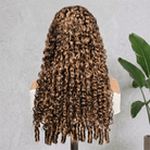 Burmese Curly HD Lace Super Natural Lace Frontal Human Hair Wigs Honey Blonde Highlights LINKTOWIG