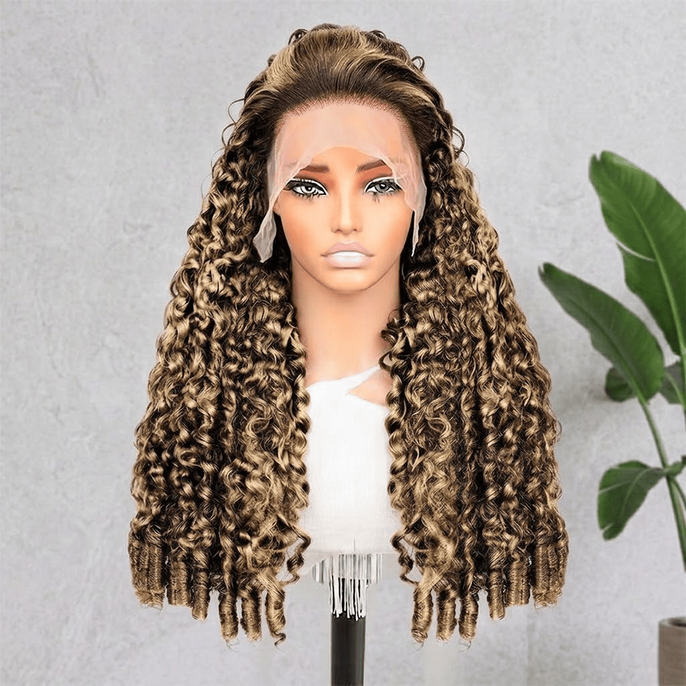 Burmese Curly HD Lace Super Natural Lace Frontal Human Hair Wigs Medium Chestnut Brown LINKTOWIG
