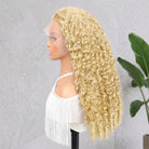 Burmese Curly HD Lace Super Natural Lace Frontal Human Hair Wigs Platinum Blonde LINKTOWIG