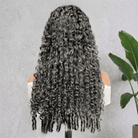 Burmese Curly HD Lace Super Natural Lace Frontal Human Hair Wigs Silver Grey LINKTOWIG