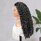 Burmese Curly HD Lace Super Natural Lace Frontal Human Hair Wigs Silver Grey LINKTOWIG