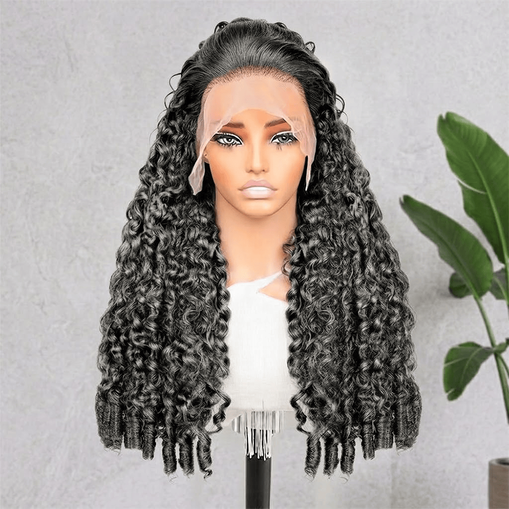 Burmese Curly HD Lace Super Natural Lace Frontal Human Hair Wigs Silver Grey LINKTOWIG