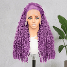 Burmese Curly HD Lace Super Natural Lace Frontal Human Hair Wigs Violet Purple LINKTOWIG