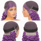 Burmese Curly HD Lace Super Natural Lace Frontal Human Hair Wigs Violet Purple LINKTOWIG