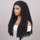 Burmese Curly Headband Human Hair Wig (Glueless, Ready-to-Wear) Natural Black LINKTOWIG
