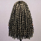 Burmese Curly Headband Human Hair Wig (Glueless, Ready-to-Wear) Natural Black and grey blended highlights LINKTOWIG