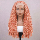 Burmese Curly Headband Human Hair Wig (Glueless, Ready-to-Wear) Natural Bubblegum Pink LINKTOWIG