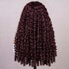 Burmese Curly Headband Human Hair Wig (Glueless, Ready-to-Wear) Natural Burgundy LINKTOWIG