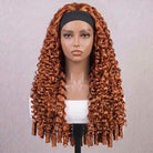 Burmese Curly Headband Human Hair Wig (Glueless, Ready-to-Wear) Natural Copper Orange LINKTOWIG