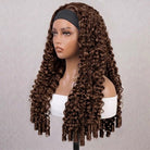Burmese Curly Headband Human Hair Wig (Glueless, Ready-to-Wear) Natural Espresso Brown LINKTOWIG