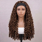 Burmese Curly Headband Human Hair Wig (Glueless, Ready-to-Wear) Natural Espresso Brown LINKTOWIG