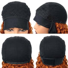 Burmese Curly Headband Human Hair Wig (Glueless, Ready-to-Wear) Natural Ginger Orange LINKTOWIG