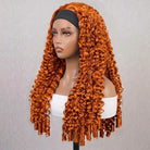 Burmese Curly Headband Human Hair Wig (Glueless, Ready-to-Wear) Natural Ginger Orange LINKTOWIG