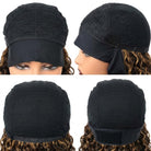 Burmese Curly Headband Human Hair Wig (Glueless, Ready-to-Wear) Natural Honey Blonde Highlights LINKTOWIG