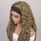 Burmese Curly Headband Human Hair Wig (Glueless, Ready-to-Wear) Natural Medium Chestnut Brown LINKTOWIG