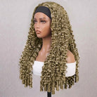 Burmese Curly Headband Human Hair Wig (Glueless, Ready-to-Wear) Natural Medium Chestnut Brown LINKTOWIG
