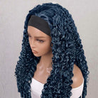 Burmese Curly Headband Human Hair Wig (Glueless, Ready-to-Wear) Natural Midnight Blue LINKTOWIG