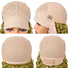 Burmese Curly Headband Human Hair Wig (Glueless, Ready-to-Wear) Natural Olive Green Blonde LINKTOWIG