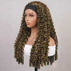 Burmese Curly Headband Human Hair Wig (Glueless, Ready-to-Wear) Natural Piano Highlight Silver Grey LINKTOWIG