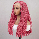 Burmese Curly Headband Human Hair Wig (Glueless, Ready-to-Wear) Natural pink LINKTOWIG