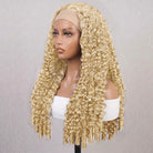 Burmese Curly Headband Human Hair Wig (Glueless, Ready-to-Wear) Natural Platinum Blonde LINKTOWIG