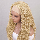 Burmese Curly Headband Human Hair Wig (Glueless, Ready-to-Wear) Natural Platinum Blonde LINKTOWIG