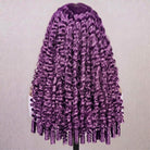 Burmese Curly Headband Human Hair Wig (Glueless, Ready-to-Wear) Natural Violet Purple LINKTOWIG