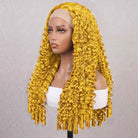Burmese Curly Headband Human Hair Wig (Glueless, Ready-to-Wear) Natural Yellow LINKTOWIG