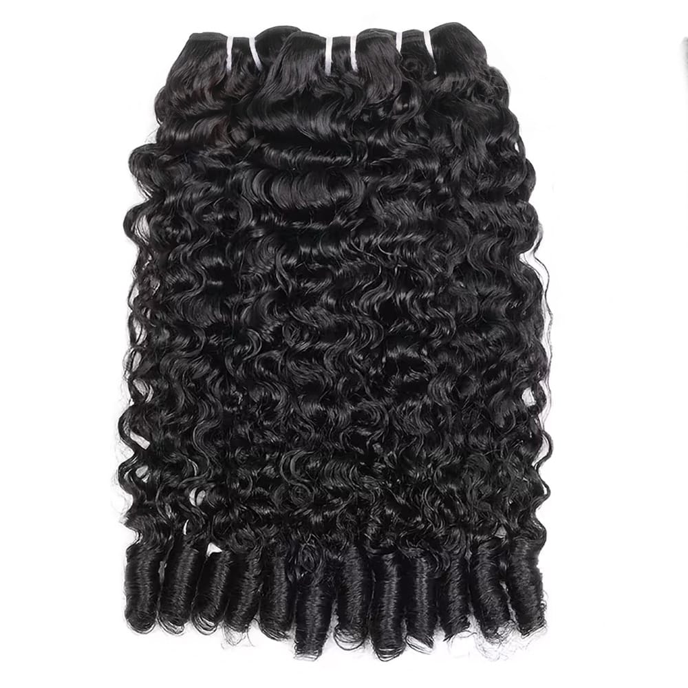 Burmese Curly Luxury Natural Hair Weft – 100% Virgin Human Hair / Wig Black LINKTOWIG