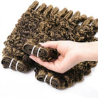 Burmese Curly Luxury Natural Hair Weft – 100% Virgin Human Hair / Wig Chocolate Brown LINKTOWIG