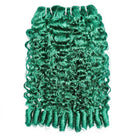 Burmese Curly Luxury Natural Hair Weft – 100% Virgin Human Hair / Wig Dark Emerald Green LINKTOWIG