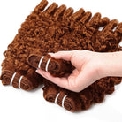 Burmese Curly Luxury Natural Hair Weft – 100% Virgin Human Hair / Wig Espresso Brown LINKTOWIG