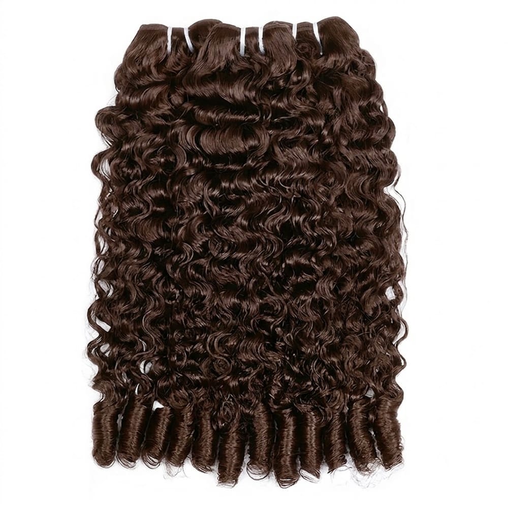 Burmese Curly Luxury Natural Hair Weft – 100% Virgin Human Hair / Wig Espresso Brown LINKTOWIG
