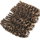 Burmese Curly Luxury Natural Hair Weft – 100% Virgin Human Hair / Wig Honey Blonde Highlights LINKTOWIG