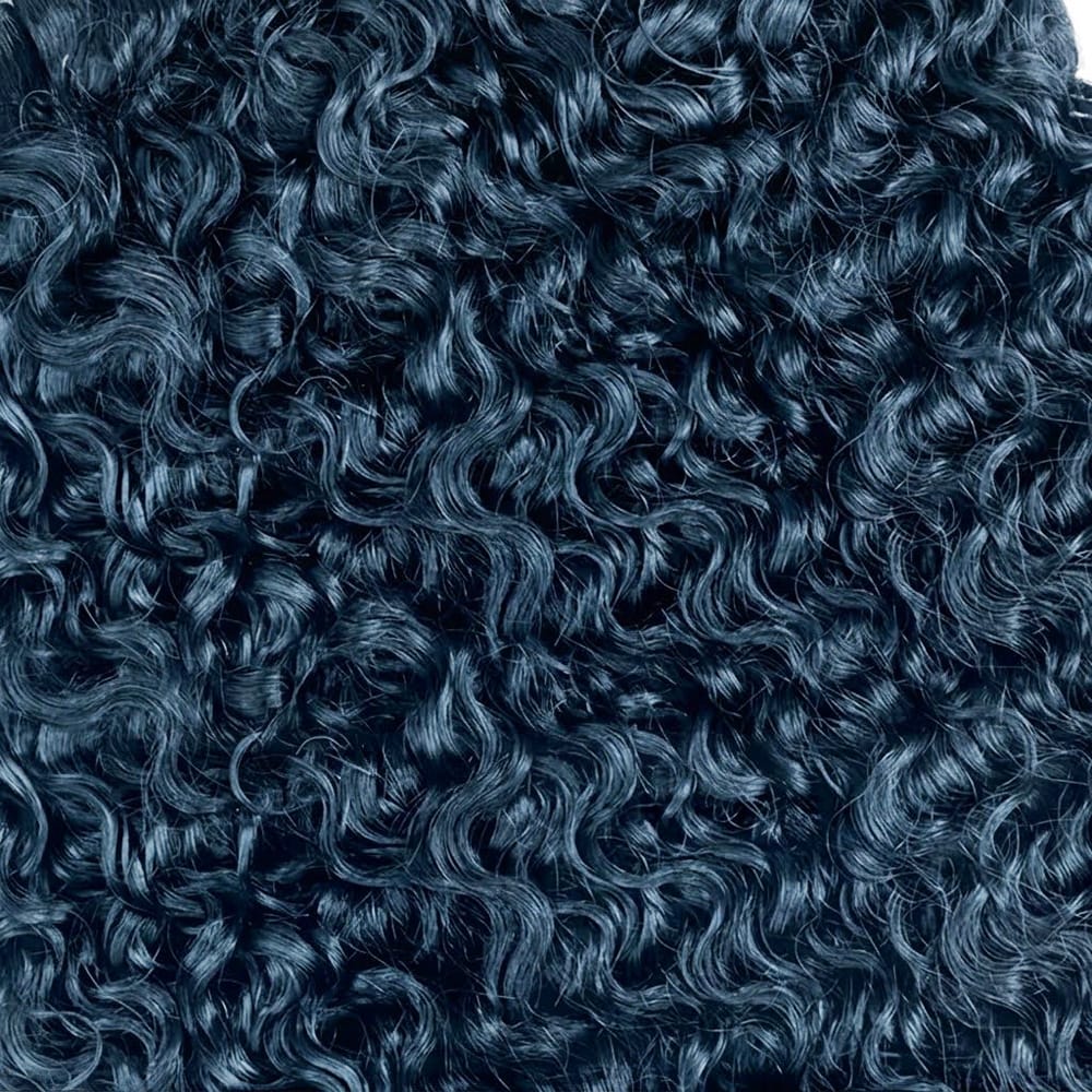 Burmese Curly Luxury Natural Hair Weft – 100% Virgin Human Hair / Wig Midnight Blue LINKTOWIG