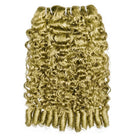 Burmese Curly Luxury Natural Hair Weft – 100% Virgin Human Hair / Wig Olive Green Blonde LINKTOWIG
