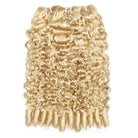 Burmese Curly Luxury Natural Hair Weft – 100% Virgin Human Hair / Wig Platinum Blonde LINKTOWIG