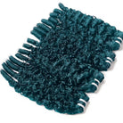Burmese Curly Luxury Natural Hair Weft – 100% Virgin Human Hair / Wig Teal Green LINKTOWIG