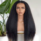 Coarse Yaki HD Lace Super Natural Lace Frontal Human Hair Wigs Black LINKTOWIG