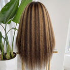 Coarse Yaki HD Lace Super Natural Lace Frontal Human Hair Wigs Brown LINKTOWIG
