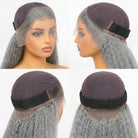Coarse Yaki HD Lace Super Natural Lace Frontal Human Hair Wigs Charcoal Grey LINKTOWIG