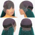Coarse Yaki HD Lace Super Natural Lace Frontal Human Hair Wigs Teal Green LINKTOWIG