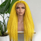 Coarse Yaki HD Lace Super Natural Lace Frontal Human Hair Wigs Yellow LINKTOWIG