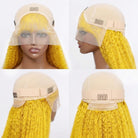 Coarse Yaki HD Lace Super Natural Lace Frontal Human Hair Wigs Yellow LINKTOWIG