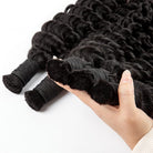 Deep Wave 100% Raw Virgin  Human Hair Bundles - (No Weft) Bulk Hair  3 Bundles / Black LINKTOWIG