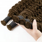 Deep Wave 100% Raw Virgin  Human Hair Bundles - (No Weft) Bulk Hair / aramel Balayage Highlights LINKTOWIG