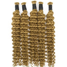 Deep Wave 100% Raw Virgin  Human Hair Bundles - (No Weft) Bulk Hair / Ash Brown LINKTOWIG
